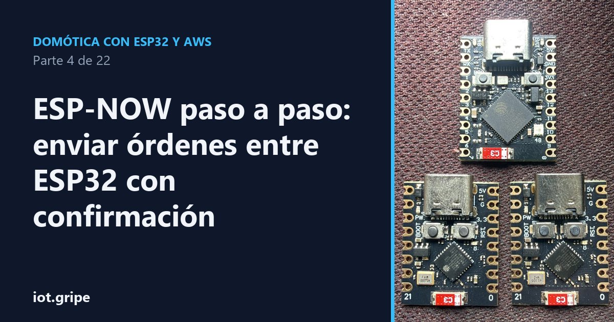 Un ESP32-S3 arriba y dos ESP32-C3 abajo, placas que se pueden comunicar por ESP-NOW